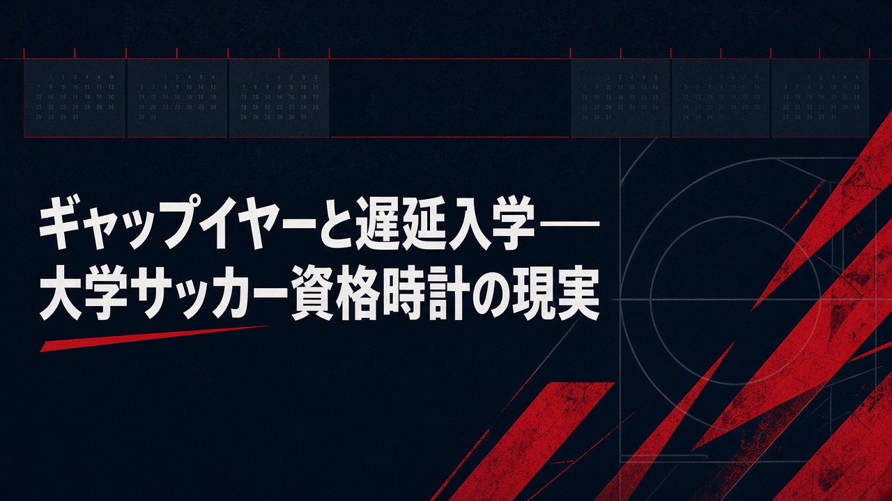 ギャップイヤーと遅延入学——大学サッカー資格時計の現実
