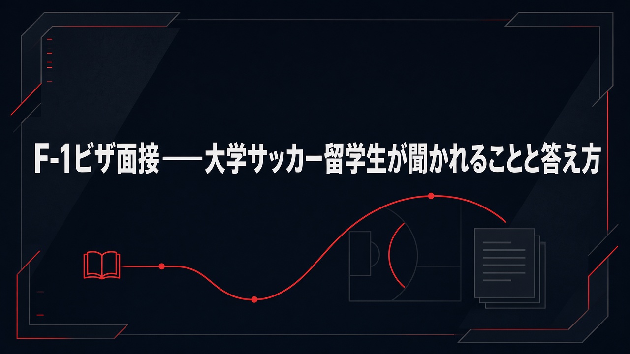 F-1ビザ面接——大学サッカー留学生が聞かれることと答え方