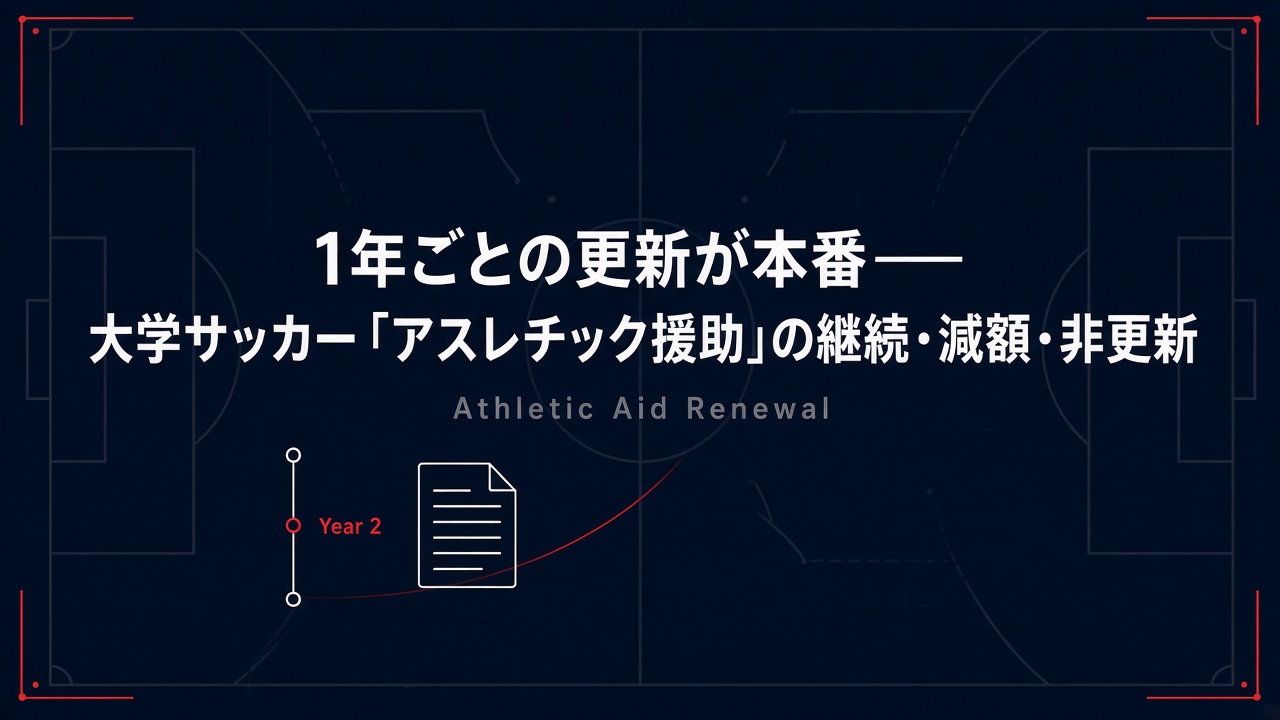 1年ごとの更新が本番——大学サッカー「アスレチック援助」の継続・減額・非更新